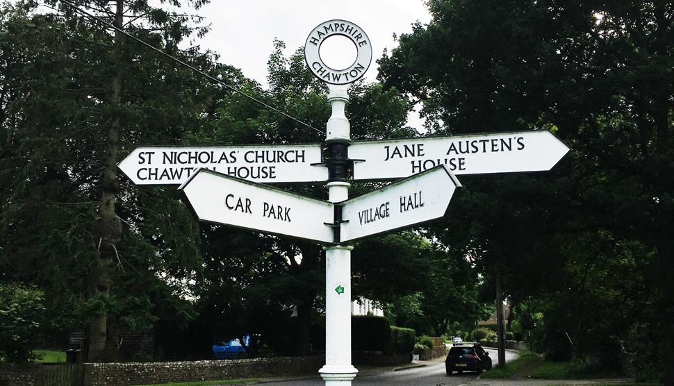 Jane Austen sign post